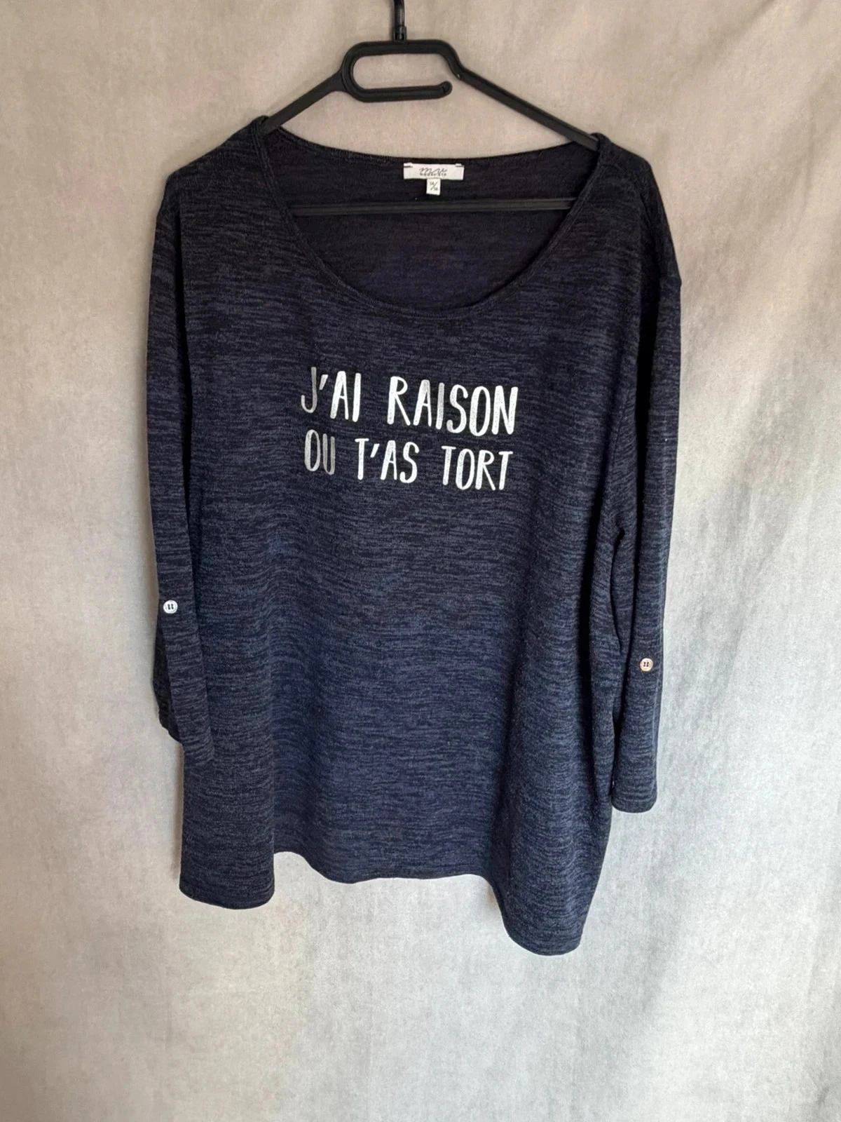 Pull fin taille 54/56 j’ai raison ou tu as tort